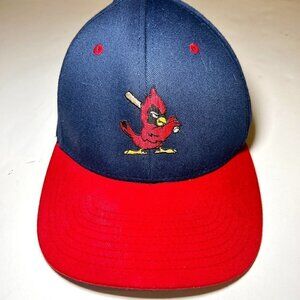 FLEX FIT YUPOONG Blue Red CARDINALS Baseball Cap Hat L/XL
